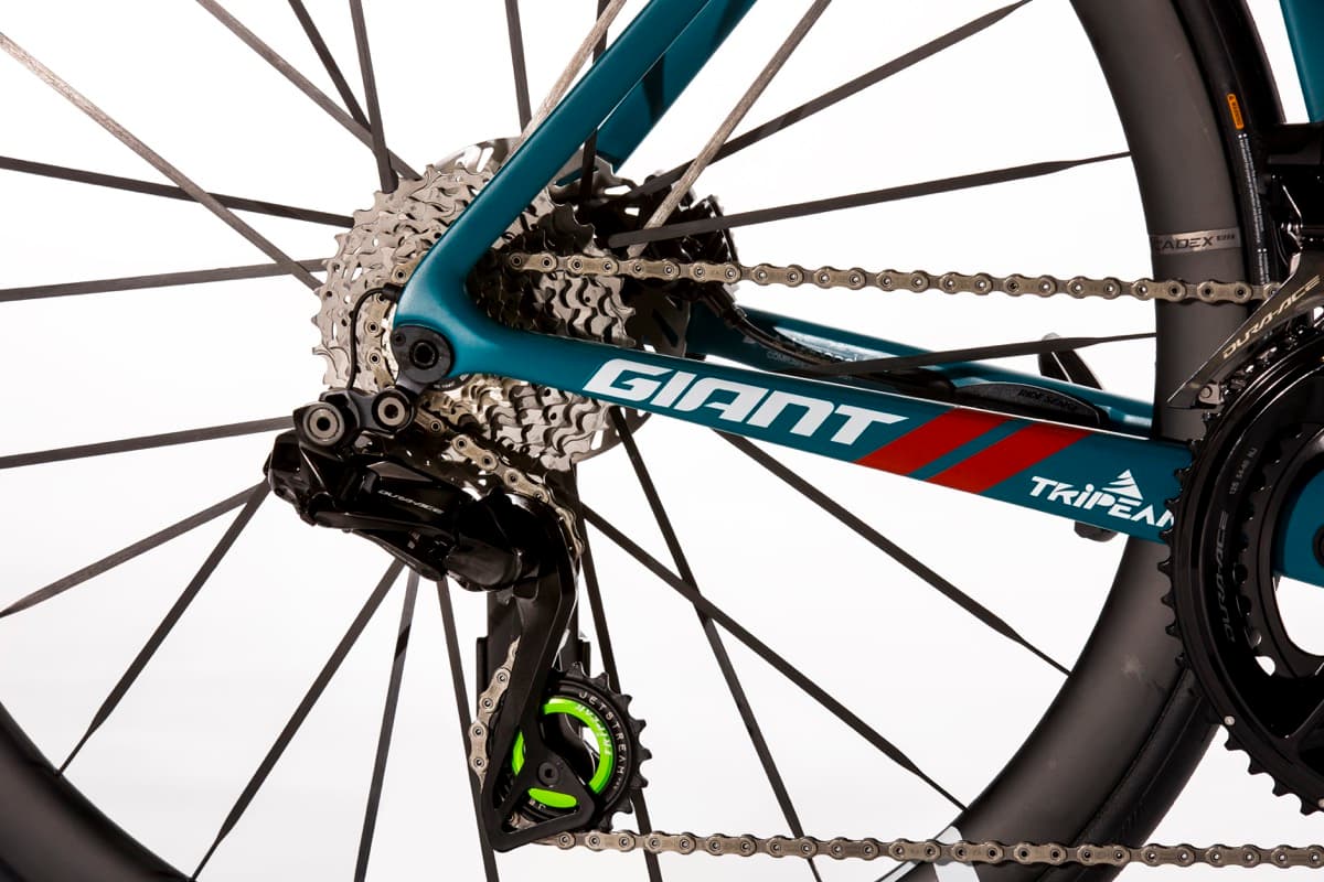 An Equipo Kern Pharma race bike built with TRiPEAK components